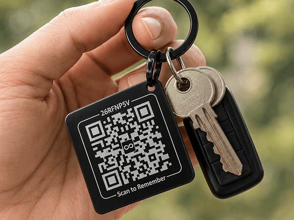 Remembrance keychain carried in everyday life